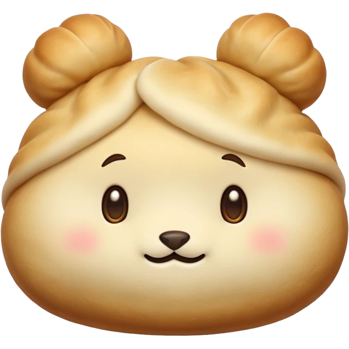 dumpling bun with a cool shadow clone emoji