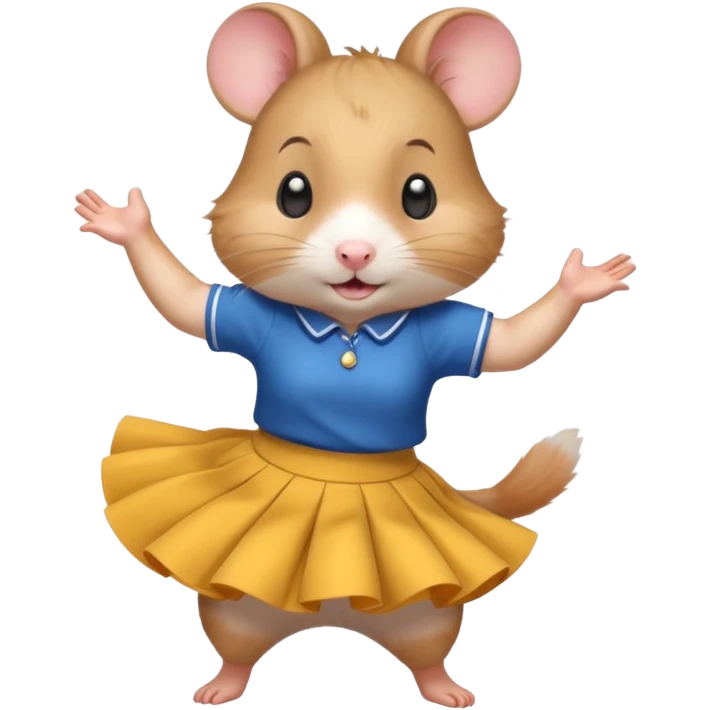 hamster  girl  dancing with skirt emoji