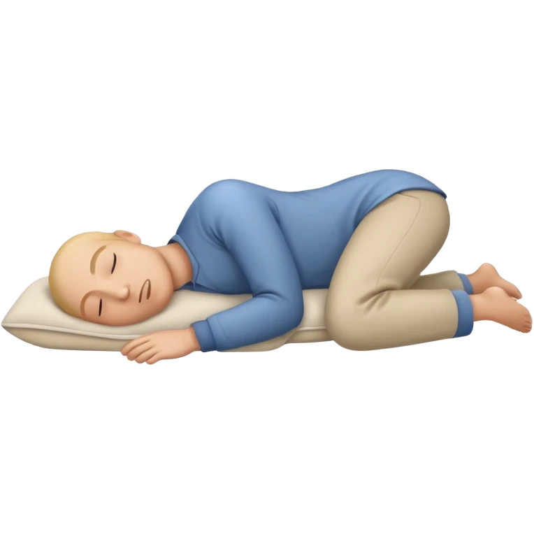 emoji of person sleeping on their back in the style of iOS emoji