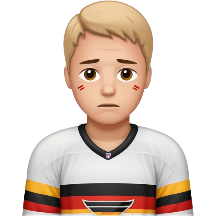 Heartbroken German hockey player emoji