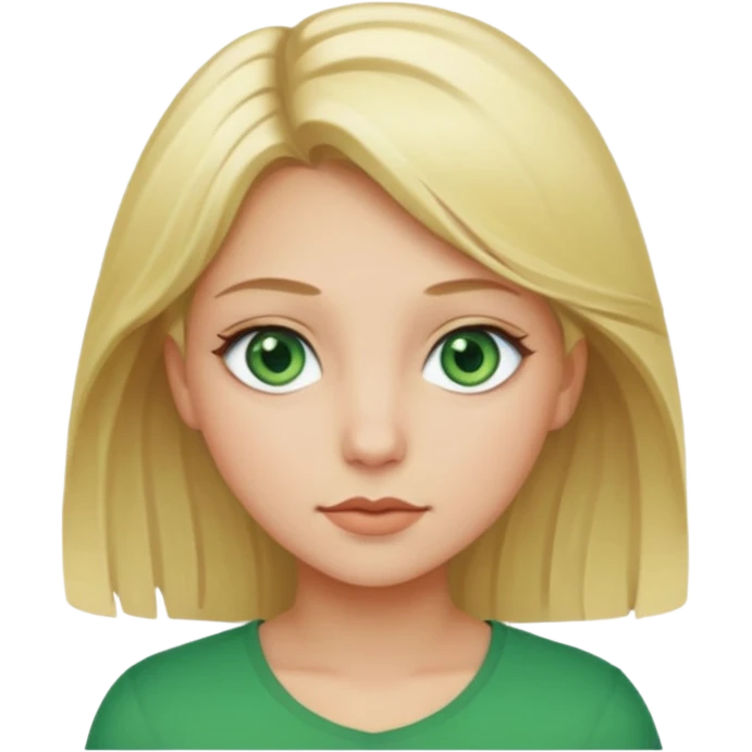 Girl blonde Green eyes emoji