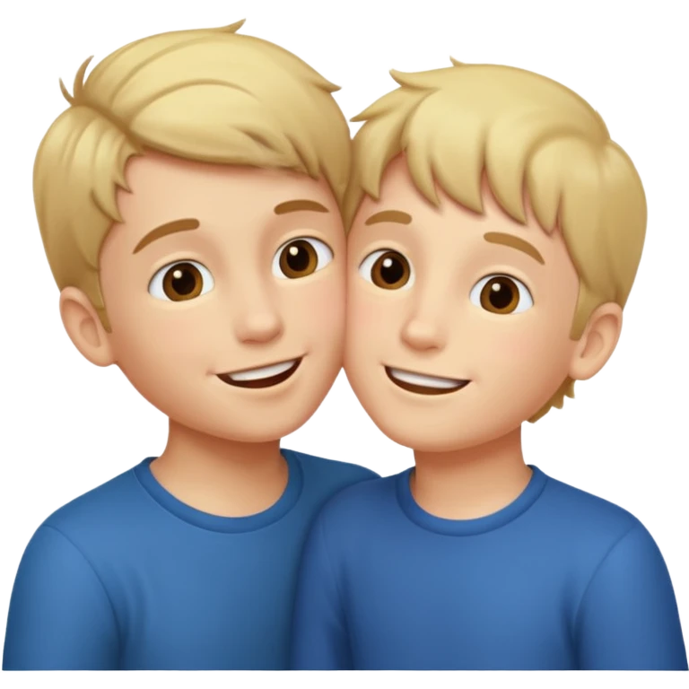 Two boys kissing emoji