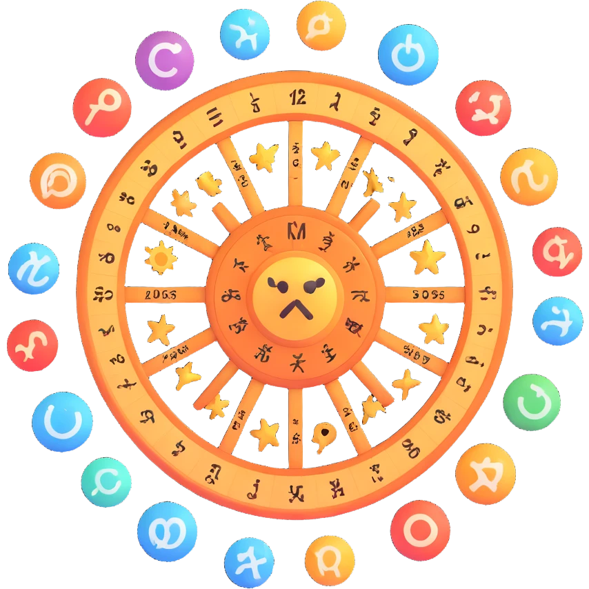 astrology zodiac signs wheel emoji