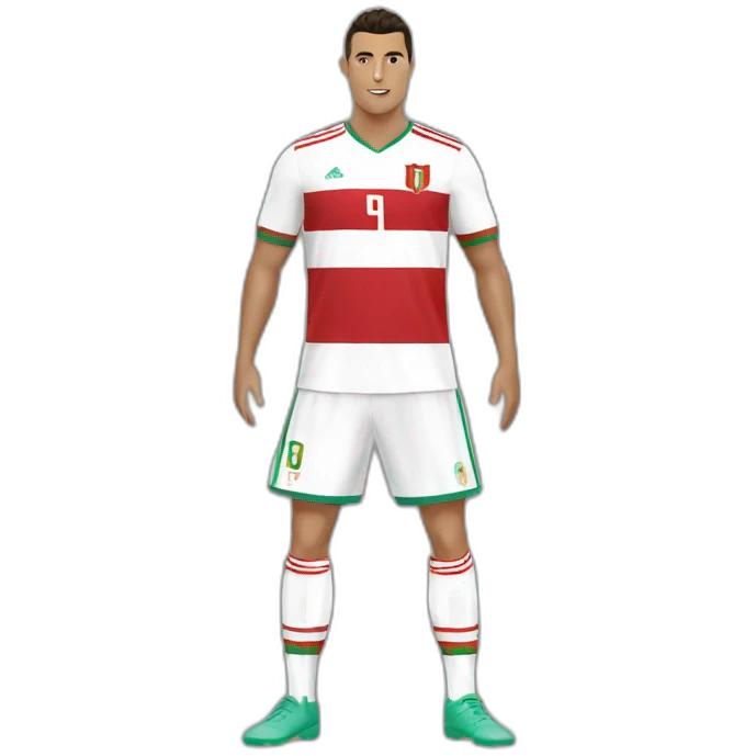 cristiano ronaldo wear morocco jersy emoji