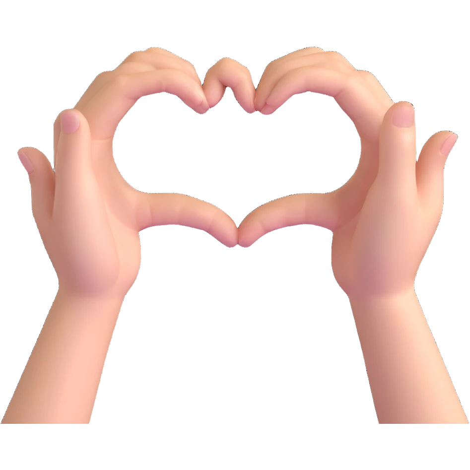 hands forming a heart shape emoji