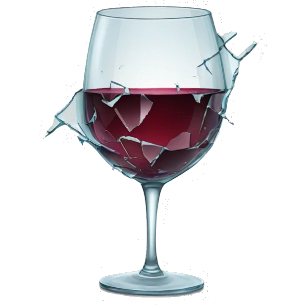 shattered wine glass emoji