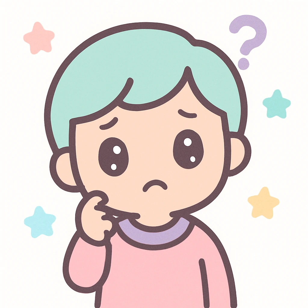 confused person, kawaii style emoji