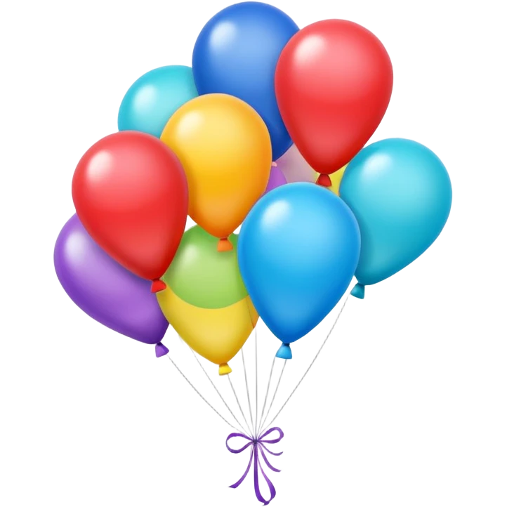 shaped flying balloons emoji