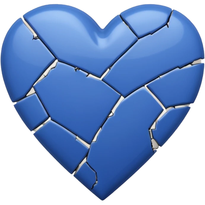 blue heart with small crack emoji