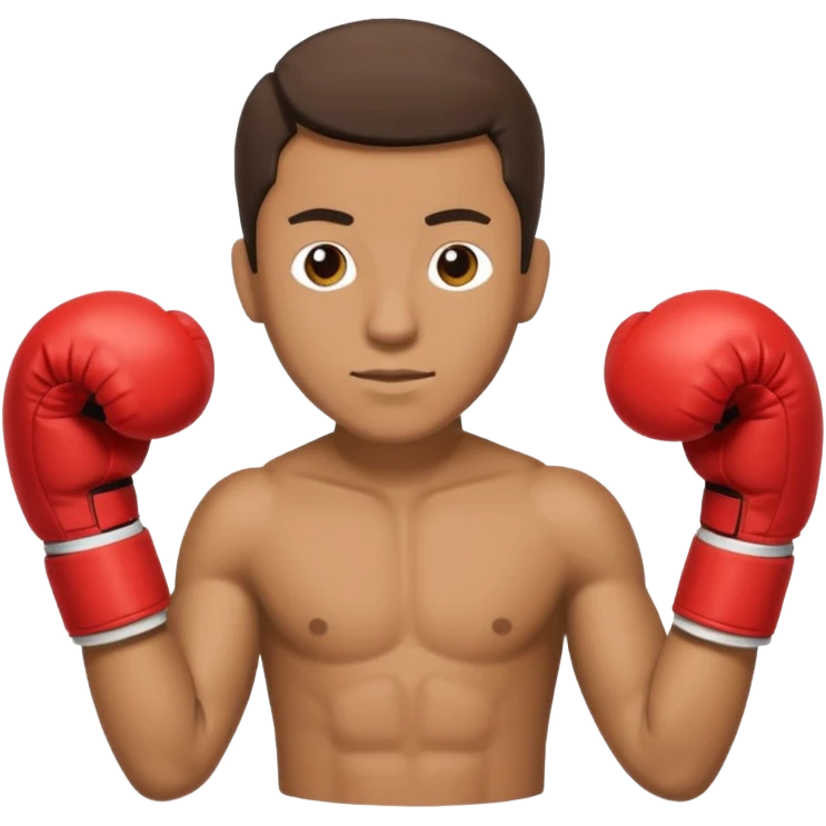 Can you make a cardboard box man with boxing gloves emoji