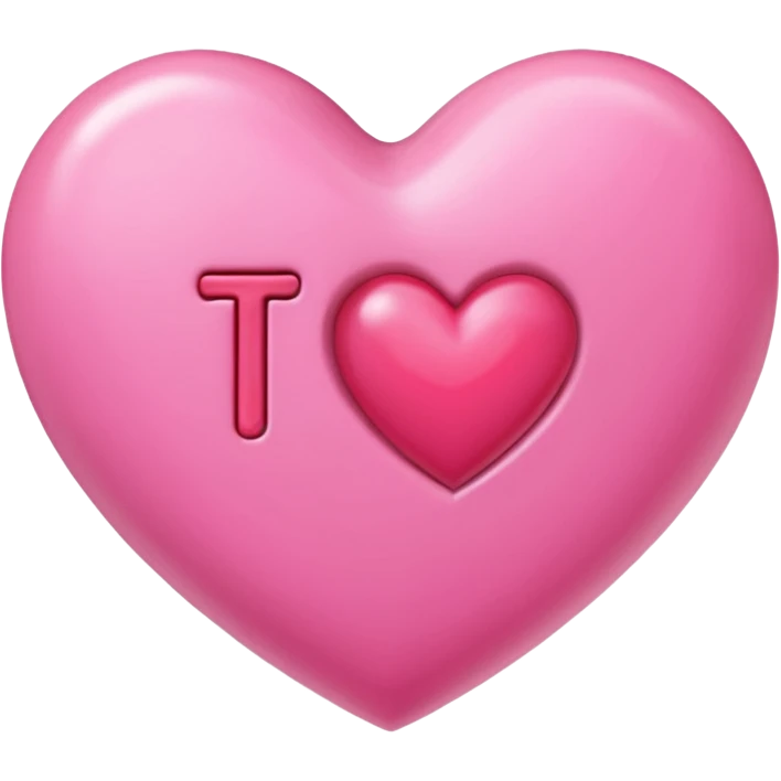 TY letters inside a pink heart,  emoji