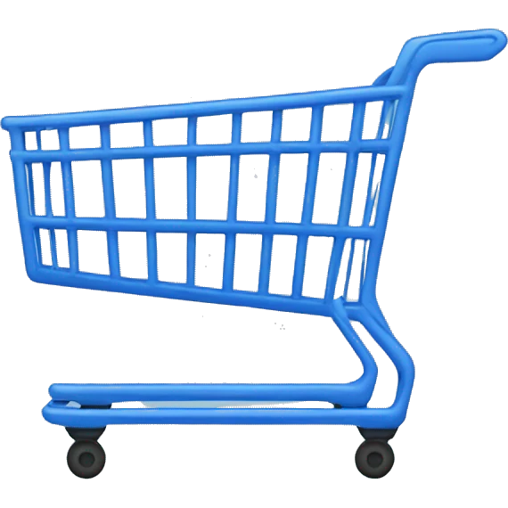 Shopping cart blue emoji