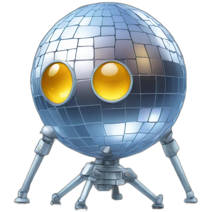Disco Ball With Four Thin Mechanical Legs emoji