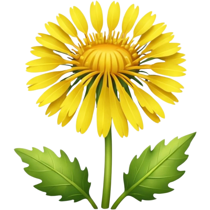 Yellow dandelion emoji