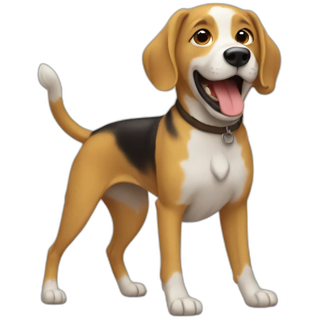 Chant avec un chien emoji