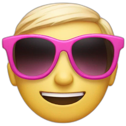Pink-sunglasses emoji