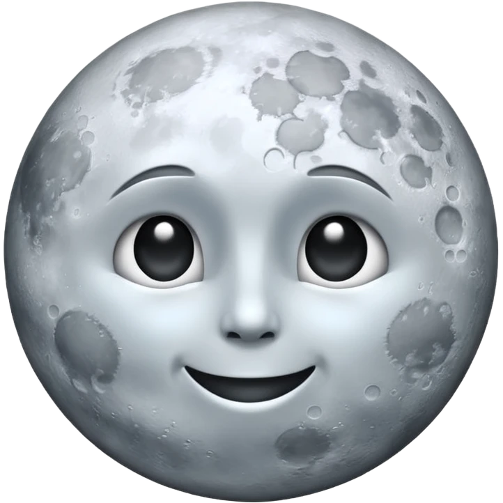 Moon no face emoji