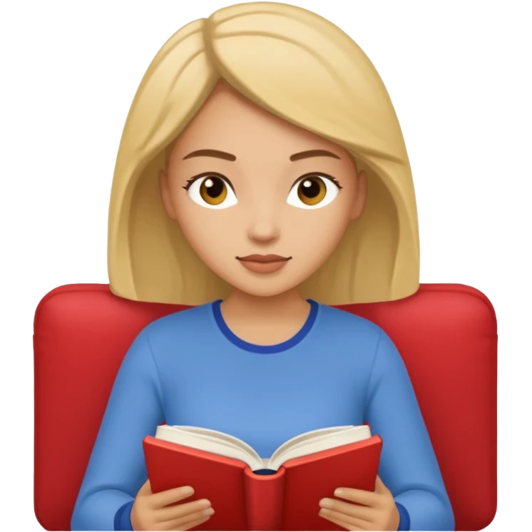 light skinned woman reading a book emoji
