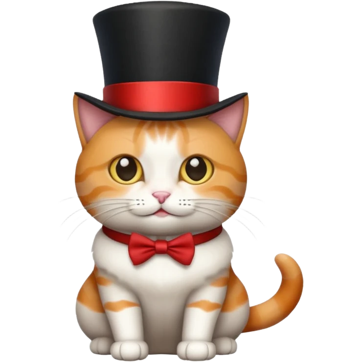 cat wearing a tophat emoji