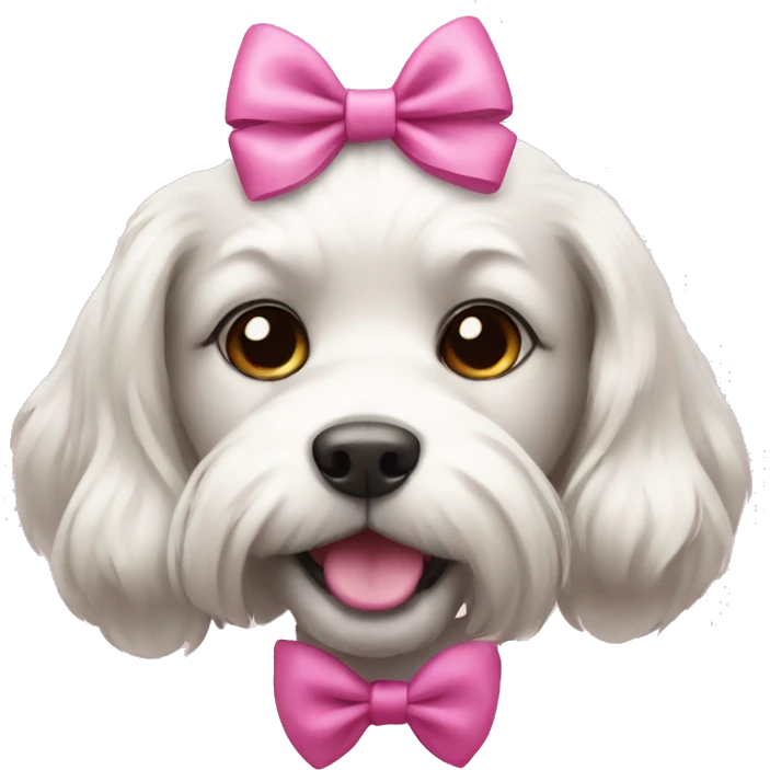 Dog with pink bow emoji