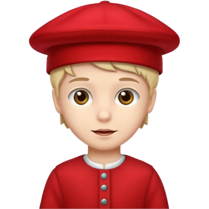 red hat and red dress boy emoji