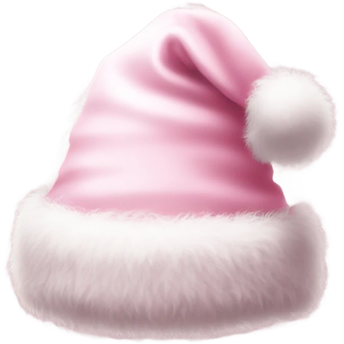 light pink fluffy santa hat emoji