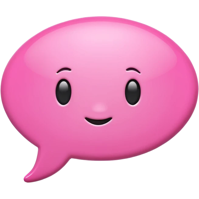 Pink Speech bubble emoticon emoji
