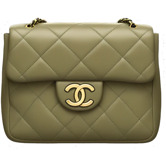 Chanel flap bag khaki emoji