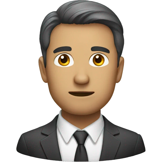 Businessman looking sideways emoji