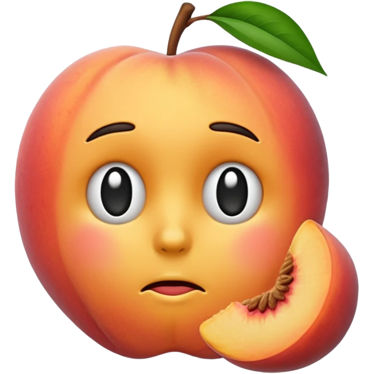 Peach emoji plus sad emoji emoji