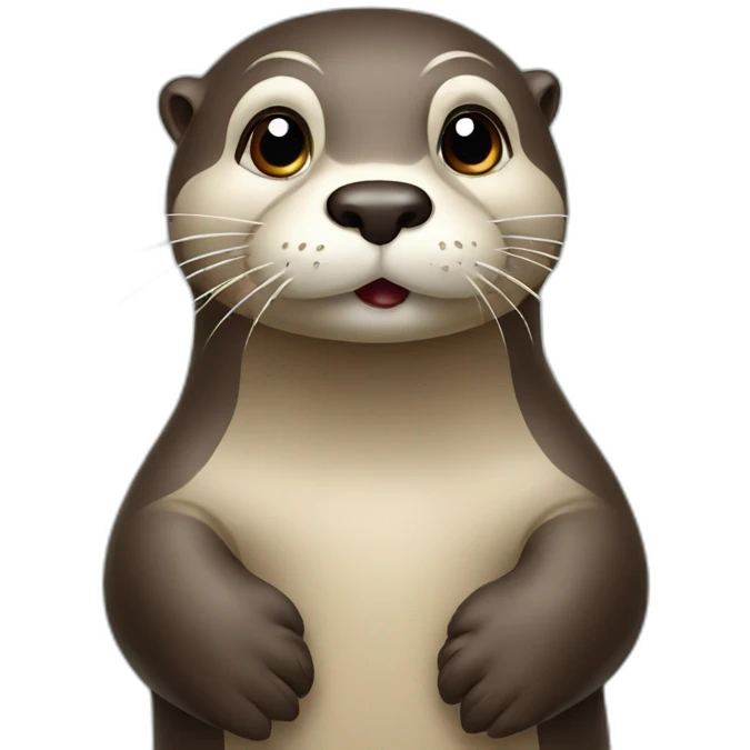 Puzzled otter emoji