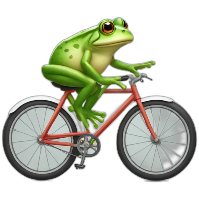 Frog on a bike emoji
