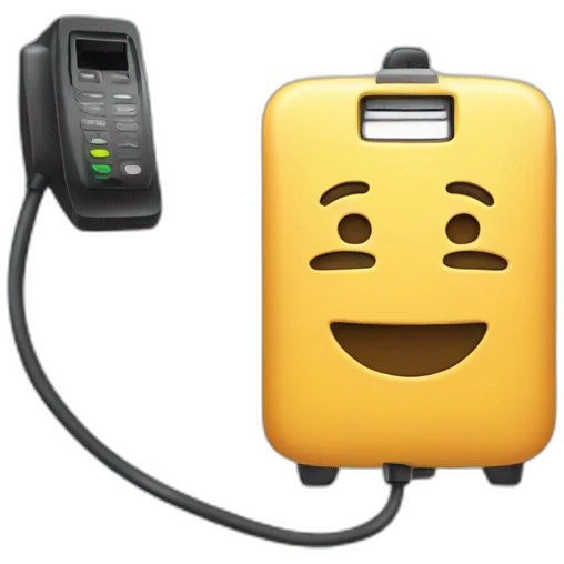 Téléphone qui charge emoji
