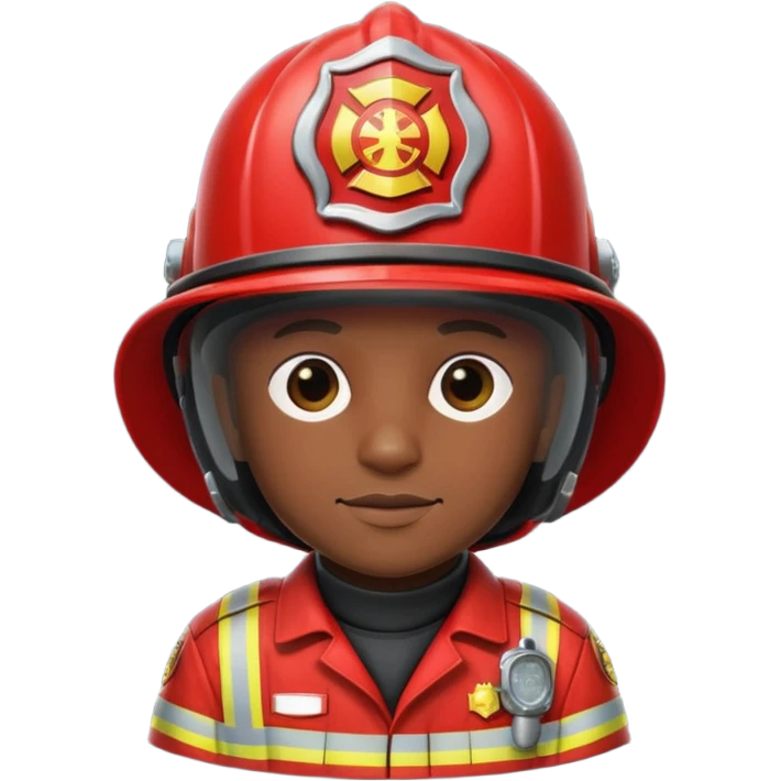 helmet fireman in unfiorm emoji