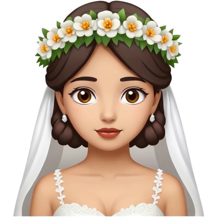 Quinceanera with beautiful flowers wedding dress  emoji