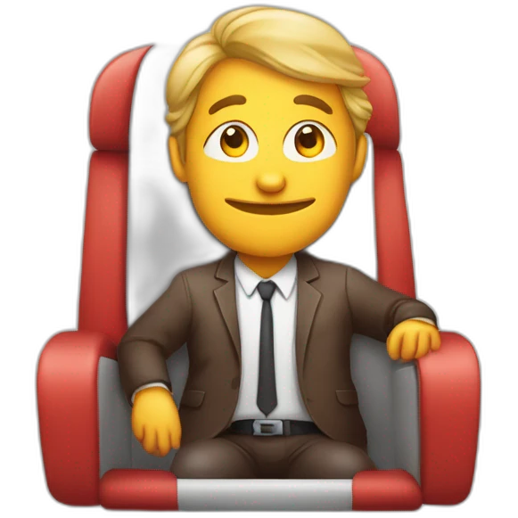 Eine Comicfigur die auf einem Flugzeug sitzt emoji