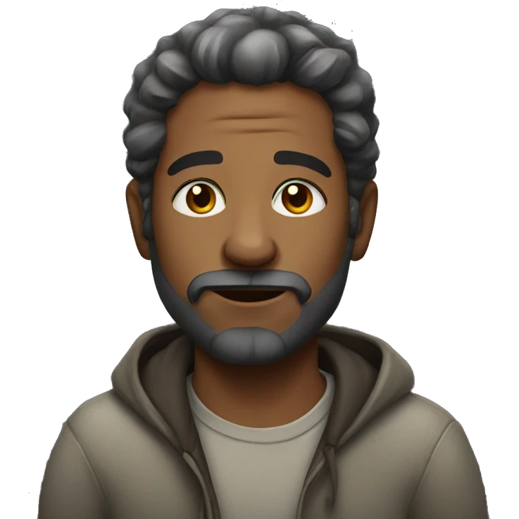 handsome homeless man emoji