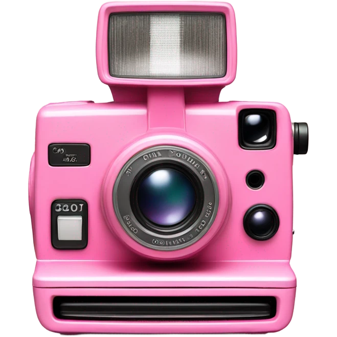 Pink Polaroid camera emoji