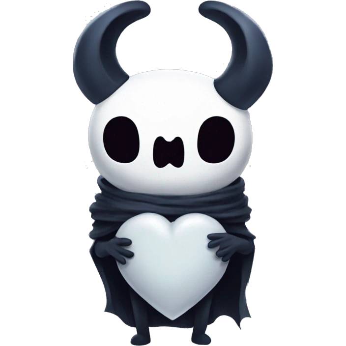 hollow knight with big heart emoji