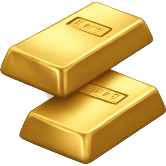 gold bars without inscriptions emoji