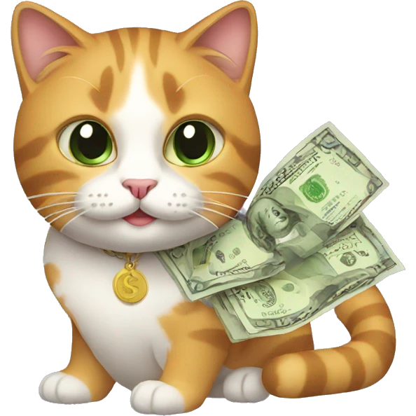 cat with money emoji