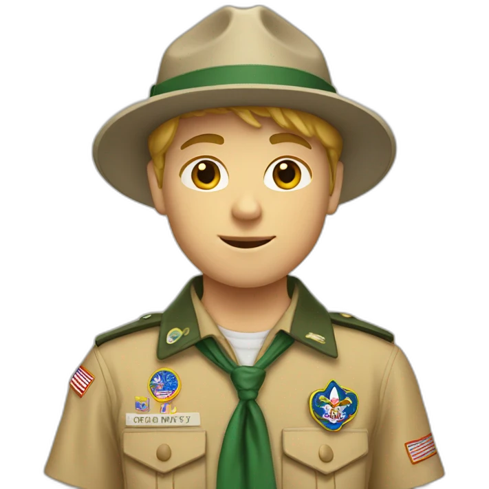 White boy scout emoji