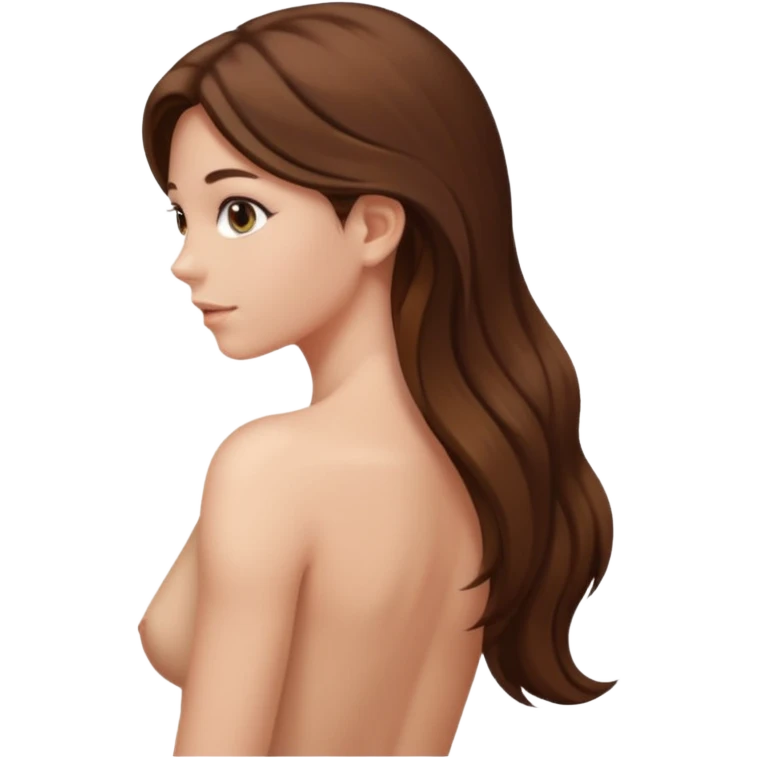 A naked girls behind  emoji