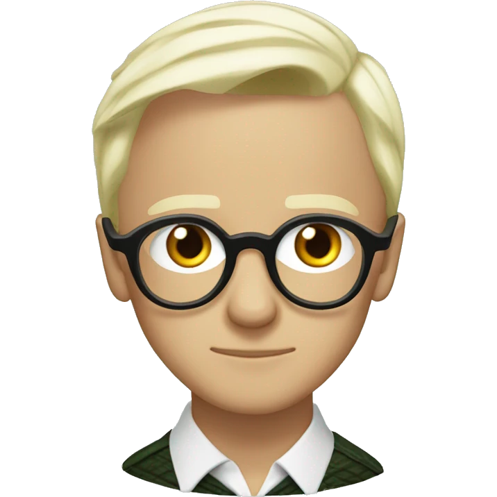 Draco Malfoy with glasses emoji