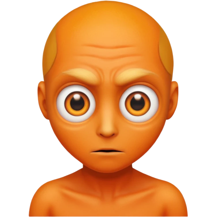 orange mutant human emoji