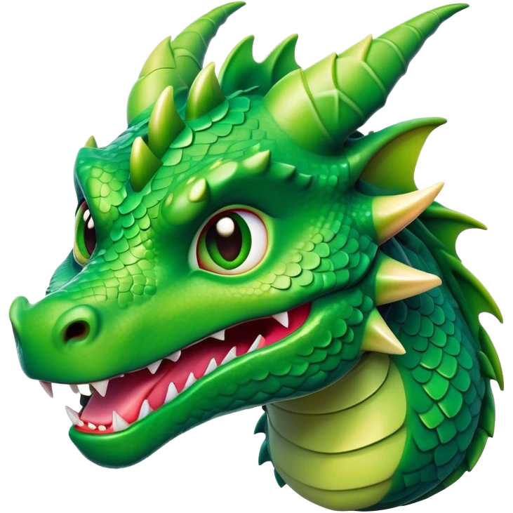 Cinematic Comical Dragon Portrait Emoji, Head tilted dramatically with an exaggeratedly amused expression, featuring a striking, glossy scaled body with bold, angular details and wide, expressive eyes brimming with playful disbelief; rendered with vibrant, lifelike textures and natural shadows, high shine, dramatic yet playful, styled with an air of cheeky mythical mischief, soft glowing outline, capturing the essence of a spirited and over‐the‐top dragon that looks ready to breathe fire into viral fame! emoji