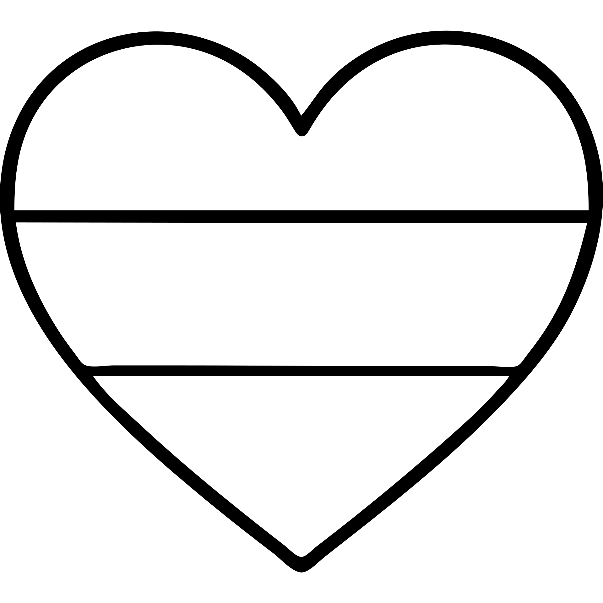 Heart painted in the colors of the Russian flag emoji