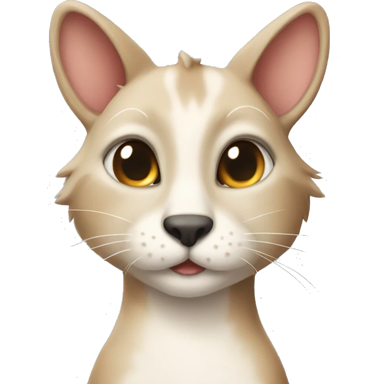 A mix between a cat and a kangourou emoji