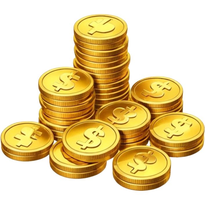 Tons of gold, a pile of gold emoji