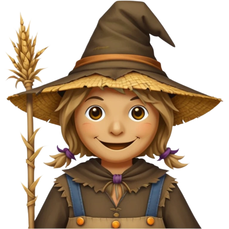 scarecrow witch cap emoji